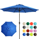Ayge 9FT Large Outdoor Patio Umbrella Market Table Umbrella-UV Resistant, Easy Push Button Tilt and Crank, 8 Sturdy Fiberglass Ribs Heavy-Duty Pool Umbrella for Deck, Backyard,Garden