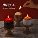 MGLIFEUL Candle Tins Jars Container Vessels for Making 4 8 Oz Black Empty Candle Tins Can Gift Box Packaging Plate with Lids Wax Container Bulk Making DIY Candle Supplies Accessories (Black, 4oz, 12pcs)