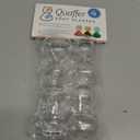 QUAFFER Double Bubble Layered PLASTIC Shot Glass  Clear Chaser Shot Glass Jigger for Smooth Tasty Shots  Fun Unique Split Shot Glasses Barware (Set of 4) (3.5 Ounces)
