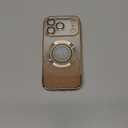 Misscase for iPhone 17 Pro Magnetic Glitter Case Compatible with MagSafe,Full Protection Slim Shockproof Anti-Scratch Case with Camera Lens Protector Plating Bling Dust-Proof Net Gold