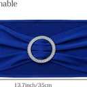Spandex Royal Blue Chair Sashes 100 Pack Wedding Chair Bands with Buckles Dark Blue Chairs Bows for Party Birthday Bridal Baby Shower Engagement Anniversary Banquet Events Decorations