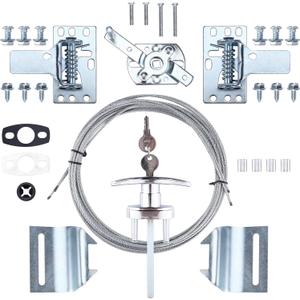 Garage Door Lock Kit, Complete Set with Spring Latch and Keyed Handle, Home Improvement Door Lock