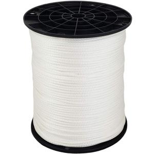 1/8" (#4) X 1000 ft Low -Stretch Solid Braid Industrial Polyester Cord. USA Made