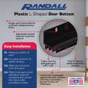36 L-Shaped PVC Door Bottom Triple Vinyl Seals & Drip Cap Fits 1-3/4 to 2 Doors Fills 1/41/2 Gaps Slotted Mounting Holes & Screws Included (Black)