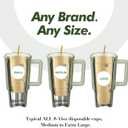 OOD OniVerso 40 oz Stainless Steel Insulated Tumbler with Handle and Straw, Iced Coffee Cup Holder for Disposable Cups, Leak Proof Tumbler, Metro Fog (White)