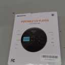 MEGATEK CP27BR Portable CD Player Bluetooth for Car with FM Transmitter, USB, AUX, LCD Display, Anti-Skip, Stereo Speakers, Headphones & Rechargeable Battery  Black