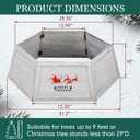 Weysat 30" Wooden Tree Collar Box Christmas Tree Skirt Collar Christmas Decoration Farmhouse Xmas Stand Cover Natural Wood Rustic Hexagon Xmas Base Cover 6-Piece Fit Below 29.5"(White Rustic)