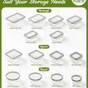 40 Piece Food Storage Containers with Lids(20 Containers & 20 Lids), BPA-Free Plastic Food Containers for Kitchen Storage and Organization, Leak Proof Meal Prep Container, Includes Labels & Pen