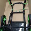 Stair Climbing Hand Truck 440lbHeavy Duty Dolly Cart for StairsThickened Upgraded Steel Tube Folding Stair Climbing Trolley with Six Wheels and Telescoping Handle (Green)