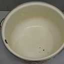 ZENFUN Kitchen Enamel Stockpot with Lid, 4.5 Quart Retro Flower Stew Bean Cooking Pot, Vintage Thicken Soup Pot with Handles, Nonstick, Safe for Induction Cookers, Gas Stove