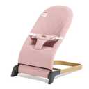 Foldable Baby Bouncer, Baby Seat with 3 Adjustable Heights, Portable Newborn Rocker, Ergonomic Bouncy Seat for Natural Bounce, Bouncer for Babies 0-6 Months, Soft Cotton (Pink)