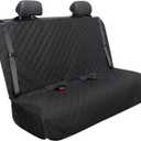 Bench Car Seat Cover Protector - Waterproof, Heavy-Duty and Nonslip Pet Car Seat Cover for Dogs with Universal Size Fits for Vehicles, Trucks & SUVs(Black)