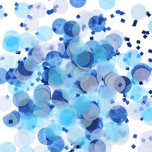 6000 Multi Coloured Confetti, Large Pastel Wedding Confetti, Multicolor, 2.5cm Paper Confetti for Decoration, Birthday, Carnival, Theme Party (Blue 50g)