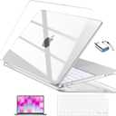 EooCoo for MacBook Neo Case 13 inch 2026 Model A3404 with A18 Pro Chip, Scratch Resistant Protective Hard Shell Case & Keyboard Cover & Screen Film & Type C, Crystal Clear
