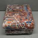 ISEAU Washable Vintage Rugs - 6x9 Bedroom Area Rugs, Large Indoor Machine Washable Non-Slip Rugs for Living Room, Dining Room, Kitchen, Office, Soft Low Pile Vintage Floor Carpets Home Decor (Brick Red)