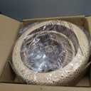 hualuosi Bamboo Lights Fixtures 14.2in Rattan Pendant Light Kitchen Island 2-Tier Wicker Hanging Lights Boho Dining Room Lighting Woven Chandelier for Bedroom Restaurants Reading Nook Foyer