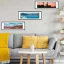 JCJMY 10x30 Picture Frame with 8x24 Mat Set of 4, Display Photo 8x24 with Mat or 10 x 30 Without Mat, Wall Hanging Large 10 by 30 Poster Frame with Plexiglass, 4 Pack, Black