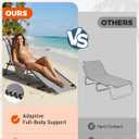 KingCamp Lounge Chair Outdoor,400LBS Tanning Chairs for Outside,Adjustable 5-Position Patio Lounge Chair Sunbathing Chase Lounge Chair Outdoor for Outside Beach Patio Sun Bathing Pool Backyard