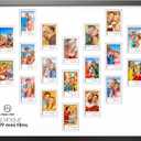 HappyHapi 16x20 Picture Frames Collage Wall Decor for Instax Mini Film, Displays 19Pcs 2.13x3.4 Instant Photos with Mat or 1Pcs 16x20 Picture without Mat for Wall Mounting, 1 Black Heart-shaped Frame