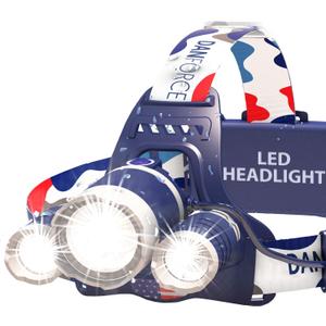 DanForce Headlamp. USB Rechargeable LED Head Lamp. Ultra Bright LUMINUS 1080 Lumen Head Flashlight + Red Light. HeadLamps for Adults, Camping, Outdoors & Hard Hat Work. Zoomable IPX54 Headlight