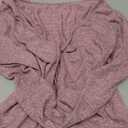 SOLY HUX Women's Twist Open Back Tops Cut Out Tee Backless Casual Long Sleeve Round Neck T Shirt Plain Pink, Small