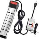 2000W Electric Portable Water Heater, Immersion Water Heater, Pool Heater and Bathtub Heater with Fast Heating for Buckets, Tubs & Outdoor Use