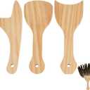 BENECREAT 3pcs Fan Handles, 7.87×3.15×0.47 Inch Hand Fan DIY Handles, Wood Jumbo Craft Sticks, Fan Handle Craft Sticks for DIY Handicrafts