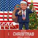 ERKOON 3 Pcs Funny Christmas Cards, Donald Humorous Christmas Greeting Card for Men Women Gifts Cards for Brother Wife Husband Friends Coworker