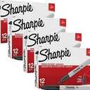 Sharpie 30001 Fine Point Permanent Markers, Black; Fading and Water Resistant Ink, 4 Boxes of 12 Makers Each, 48 Markers Total