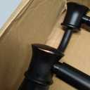 Hoimpro Adjustable Retractable 15-27 Inches Stainless Steel Bathroom Towel Bar, Bathroom Accessories Bath Hotel Double Towel Bar Rod Hanger Wall Mounted Towel Holder Towel Rack, Matte Black