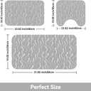 3PCS Absorbent Bath Mat, Quick Dry Non Slip Bath Rug, Grey, Size: 1'8" x 2'8" (Rectangular)