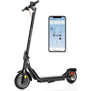 INVANTI E20 Adult Electric Scooter with Smart APP, Max 19 Miles & 18 MPH,350W Motor, 8.5" Solid Tires, Dual Brakes & Cruise Control, Foldable and Portable Commuter Electric Scooter for Adults