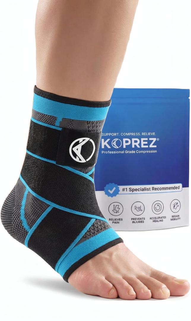 Koprez Plantar Fasciitis Sleeve - Plantar Fasciitis Relief, Plantar Fasciitis Socks, Ankle Compression Sleeve, Ankle Support for Women, Plantar Fasciitis Brace, Ankle Sleeve, Ankle Support Men