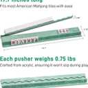 4-Pack Acrylic American Mahjong Racks with Pushers(19.7",Green), American Mahjong Tiles Holders, Scalloped