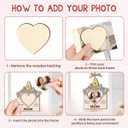 3 x Mom Picture Frame Gifts from Daughter Son – Wooden Photo Frame Ornament with Sentimental Card, Car Photo Holder Decoration – Mother’s Day & Birthday Gifts for Mom, Bonus Step Mama