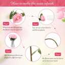 Lyrow 200 Pcs Artificial Roses Realistic Flowers Bulk Real Looking Fake Silk Rose Bouquets with Long Stem Flowers for Wedding Table Centerpieces Bridal Shower Party Home Garden Decor (Pink)