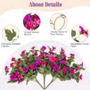 Artificial Petunia Flowers with Hanging Basket for Outdoors Decoration