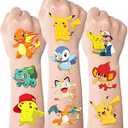 52Pcs Cute Monster Temporary Tattoos Stickers for Kids, Cool Birthday Party Favors, Cute Cartoon Decoration Sticker Gifts for Girl Boys Home Activity Class Prizes Carnival Christmas Rewards