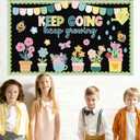 Spring Bulletin Board Decorations Set Keep Going Keep Growing Bulletin Board Grow Flower Cutouts Positive Paper Cutouts for Teacher Spring Classroom Supplies