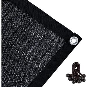 Agfabric 70% Shade Cloth 10X 10ft Sun Shade Fabric Sunblock Shade Cloth with Grommets for Garden Patio, Black