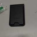 TopMade Phone Card Holder, Premium Leather Phone Wallet Stick on, Stronger 3M Adhesive Credit Card Holder for Back of Phone Case, iPhone, Samsung, and Android, RFID Blocking, Fit 4 Cards, Black