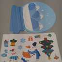 Tinlade 24 Sets Winter Sticker Craft Kits with Crystal Ball Scene Make Your Own Winter Scene with Cute Polar Bear Penguin Snowman Stickers for Classroom DIY Christmas Holiday Party Activities Supplies