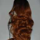 Long Ginger Wigs for Women 26inch Wavy Curly Orange Hair Natural Looking Middle Part Synthetic Heat Resistant Replacement Wigs for Cosplay Costume Halloween Daily Use (R2/350)