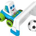 Fisher-Price Preschool Toy Goaldozer Electronic Soccer Game with Net Lights Sounds & Motorized Motion for Sports Play Kids Ages 3+ Years