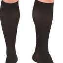 Truform 20-30 mmHg Compression Stocking for Men and Women, Knee High Length, Open Toe, Black, 3X-Large 