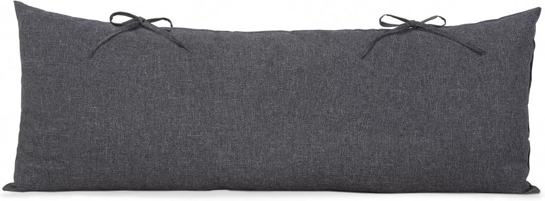 SUNCREAT Detachable Extra Large Outdoor Hammock Pillow with Ties, Dark Gray