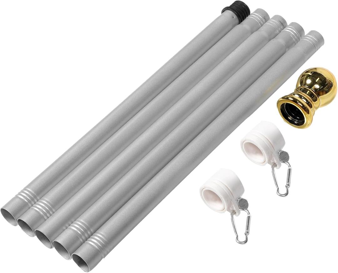 Stainless Steel Rotating Flagpole Outdoor Flag Stand for Roof Wall Garden Rustproof Durable Design Easy Assembly Disassembly