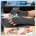 DRNAIETY 2 Pairs Arthritis Compression Gloves- for Hand Arthritis, Carpal Tunnel Pain, Rheumatoid Arthritis, RSI, Fingerless, Anti-Slip, Breathable Gloves for Men & Women, Typing, Daily Use(S, Gray) (Grey)