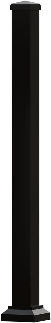 3 in. x 3 in. Heavy Duty Aluminum Railing Post Supports up to 800lbs, Porch and Deck Railing Post with AAMA2604 Powder Coating, IBC Compliant and Certified, Textured Black (45 in. Height)