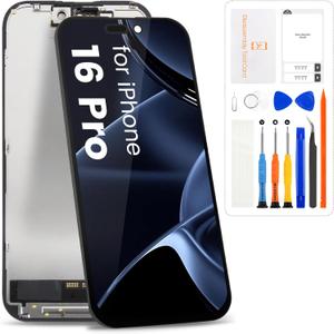 for iPhone 16 Pro Screen Replacement for iPhone 16 Pro LCD Display Digitizer A3083,A3292,A3293,A3294 Touch Screen Assembly with Repair Kits(Incell)